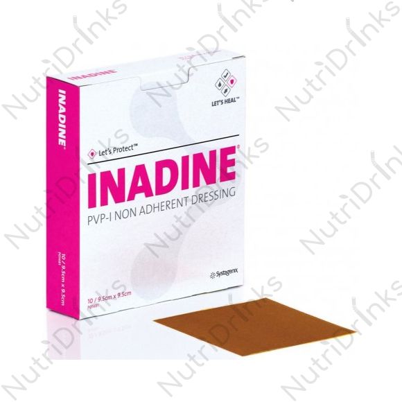 Buy Inadine 9.5x9.5cm (10 Dressings) P01491 online, Nutri Drinks