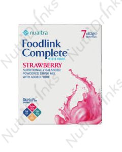 Nualtra Foodlink Complete Powder Strawberry With FIBRE (7 x 63g)