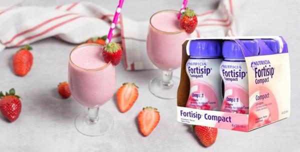 Strawberry Milkshake Recipe - Fortisip / Fortisip Multi Fibre / Fortisip Compact Strawberry