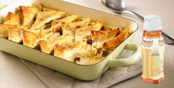 Bread and butter pudding – Serves 2 - Fresubin Protein Energy Vanilla