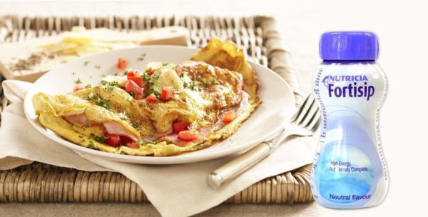 Ham and Tomato Omelette Recipe - Fortisip Neutral